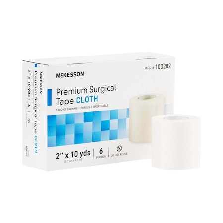 Mckesson Silk-Like Cloth Medical Tape, 2 Inch x 10 Yard, White, 60PK 100202